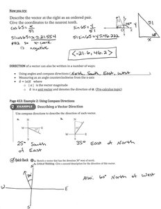 Trigonometric calculation of vector components