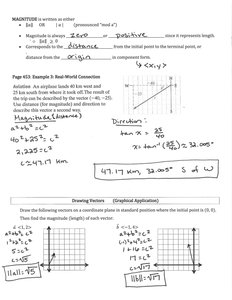Magnitude calculation and real-world vector example