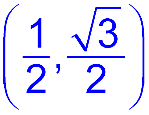 Coordinates for pi over 3
