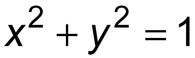 Equation of the unit circle