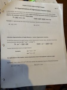 Calculator approximations of trigonometric values