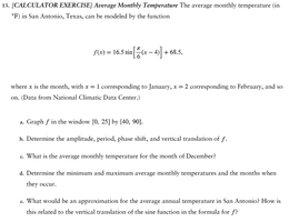 Temperature function graph