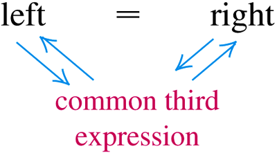 left = right common third expression