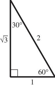30-60-90 triangle with sides 1, sqrt(3), and 2
