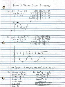 Graphs and tables for y=2sin(x) and y=-2cos(x)