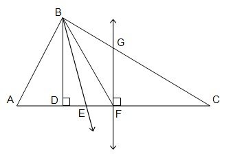 Triangle with special segments: median, altitude, angle bisector, and perpendicular bisector